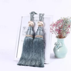 Rope Curtain Tassel Tie Backs Curtain Fringe Tiebacks Holdbacks Window Drapes Curtain Supplies Rope Room Accessories