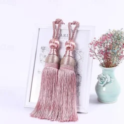 Rope Curtain Tassel Tie Backs Curtain Fringe Tiebacks Holdbacks Window Drapes Curtain Supplies Rope Room Accessories