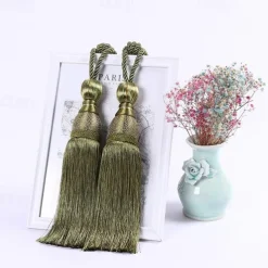 Rope Curtain Tassel Tie Backs Curtain Fringe Tiebacks Holdbacks Window Drapes Curtain Supplies Rope Room Accessories