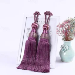 Rope Curtain Tassel Tie Backs Curtain Fringe Tiebacks Holdbacks Window Drapes Curtain Supplies Rope Room Accessories