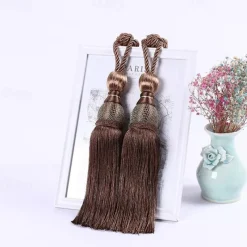 Rope Curtain Tassel Tie Backs Curtain Fringe Tiebacks Holdbacks Window Drapes Curtain Supplies Rope Room Accessories