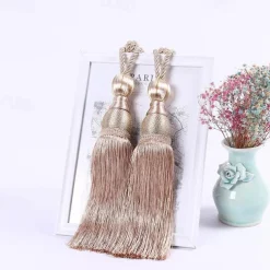 Rope Curtain Tassel Tie Backs Curtain Fringe Tiebacks Holdbacks Window Drapes Curtain Supplies Rope Room Accessories