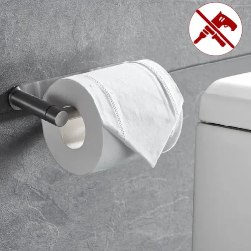 Rotatable/Foldable Toilet Paper Holder Self-adhesive Roll Paper Holder 304 Stainless Steel Paper Towel Holder Brushed