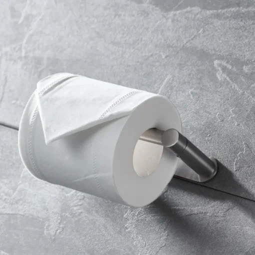 Rotatable/Foldable Toilet Paper Holder Self-adhesive Roll Paper Holder 304 Stainless Steel Paper Towel Holder Brushed
