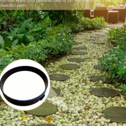 Round Garden Paving Mold - Durable Plastic Concrete Maker for DIY Outdoor Pathways, Lawn Edging, and Landscaping Projects, Garden Pathway Creation Smooth Edge Design Lightweight Gardening