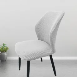 Round Seat Cover Curved Back Chair Covers Thickened Dining Chair Slipcover Stretch Seat Cover Washable Chair Protector for Dining Room Hotel Restauran