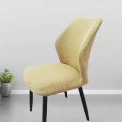 Round Seat Cover Curved Back Chair Covers Thickened Dining Chair Slipcover Stretch Seat Cover Washable Chair Protector for Dining Room Hotel Restauran