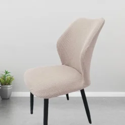 Round Seat Cover Curved Back Chair Covers Thickened Dining Chair Slipcover Stretch Seat Cover Washable Chair Protector for Dining Room Hotel Restauran