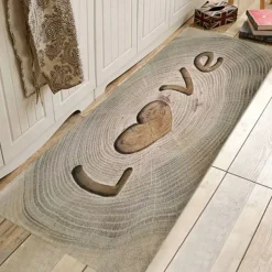 Rug Runner Colour Stripe Floor Mat Door Mat Hallway Carpets Area Rugs Washable for Bedroom Living Room Kitchen Bathroom Anti-Slip Floor Mats Wood lines