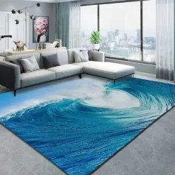Rug Seawater Floor Mat Anti-Slip Door Mat Hallway Carpets Area Rugs Washable for Bedroom Living Room Kitchen Bathroom