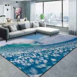 Rug Seawater Floor Mat Anti-Slip Door Mat Hallway Carpets Area Rugs Washable for Bedroom Living Room Kitchen Bathroom