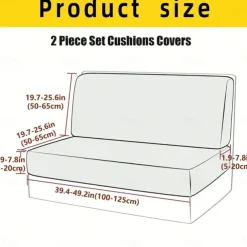 Rv Dinette Cushion Covers Printed Milk Silk All-Season Stretch RV Cushion Cover - Camping Van Seat and Sofa Slipcover for Comfortable and Durable Protection