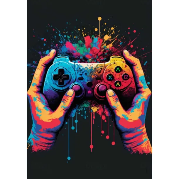 80s 90s Wall Art Colorful Neon Gamer Controller Canvas Poster Fantasy Earphones Esports Gaming Wall Art Painting For Kawaii Room Decor