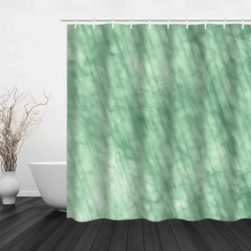 Sage Green Shower Curtain with Hooks Waterproof 180cm*180cm(70"*70")for Bathroom Liner Bath Decor Textured Fabric Shower Curtain Sets Machine Washable
