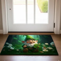 Saint Patrick's Day Doormat Floor Mats Washable Rugs Kitchen Mat Non-Slip Oil Proof Rug Gnome Indoor Outdoor Mat Bedroom Decor Bathroom Mat Entrance Rug