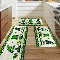 Saint Patrick's Day Doormat Floor Mats Washable Rugs Kitchen Mat Non-Slip Oil Proof Rug Indoor Outdoor Mat Bedroom Decor Bathroom Mat Entrance Rug Gnomes