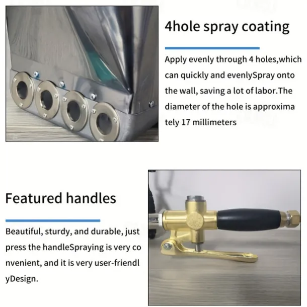 Sand Mortar Spray Gun Wall Gray Shovel Cement Sprayer Gun Wall Painting Concrete Sprayer Tool 65/75cm