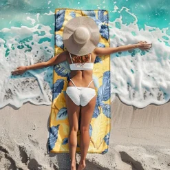 Sandproof Beach Towel Soft Cover Blanket Tropical Pug Large 3D Print Pattern Towel Bath Towel Beach Sheet Blanket Classic 100% Micro Fiber Comfy Blankets