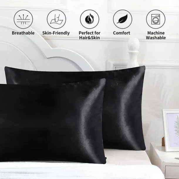 Satin Envelope Zipperless Pillowcase Simulated Silk Cold Feeling Pillowcase Pillow Cover