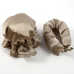 Satin Heatless Curling Set - Curling Stick + Curly Hair Cover, The Zero Heat BUN BONS Curling Set, Big Wave Sleep Lazy Person Curling Hair Artifact, Heatless Curly Hair Set for Women