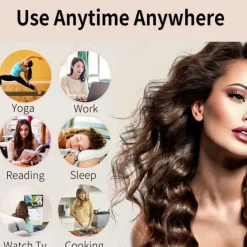 Satin Heatless Curling Set - Curling Stick + Curly Hair Cover, The Zero Heat BUN BONS Curling Set, Big Wave Sleep Lazy Person Curling Hair Artifact, Heatless Curly Hair Set for Women