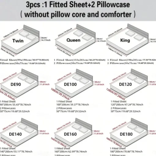 Satin Ice Silk Four-piece Set European American Sheets Bed Sheets Bedding