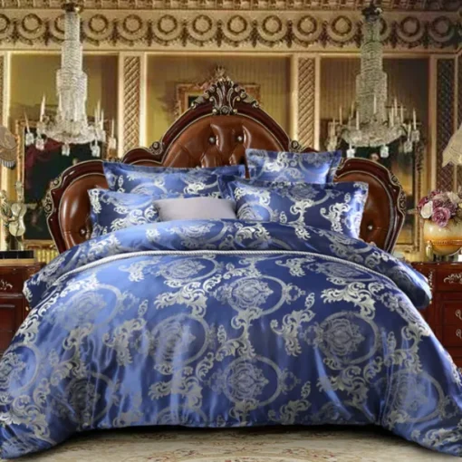Satin Silk Duvet Cover Bedding Sets Comforter Cover with 1 Duvet Cover or Coverlet，1Sheet，2 Pillowcases for Double/Queen/King(1 Pillowcase for Twin/Single)