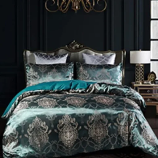 Satin Silk Duvet Cover Bedding Sets Comforter Cover with 1 Duvet Cover or Coverlet，1Sheet，2 Pillowcases for Double/Queen/King(1 Pillowcase for Twin/Single)