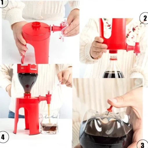 Saver Dispenser, Upside Down Beverage Dispenser for Home & Party Use, Drink Dispenser for Carbonated Drinks like Coca-Cola & Sprite, Mini Party Drink Tool