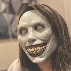 Scary Halloween Mask for Adults, Realistic and Durable Natural Latex Creepy Horror Mask for Cosplay
