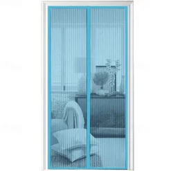 Screen Door Mesh Screen Door Simple Beautiful Screen Window Door Hands Free Magnetic Door Screen Automatic Closing Summer Curtain Net
