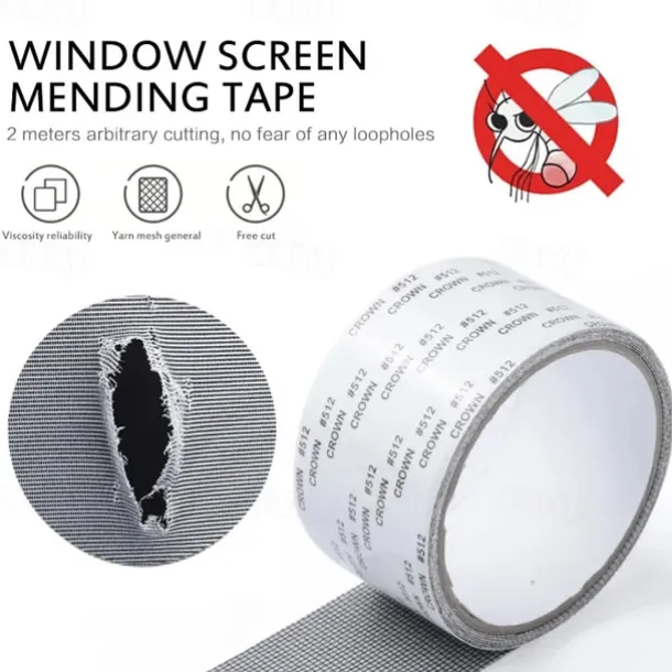 Screen Repair Tape Window Door Waterproof Patch Self-adhesive Super Fix Anti-Insect Mosquito Net Mesh Broken Holes