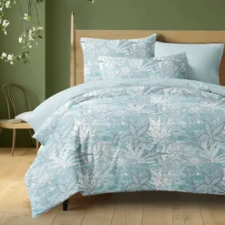 Sea Duvet Cover Set 100% Cotton Soft and Breathable Bedding Featuring Sea Star Sea Weeds Lightweight and Durable Quilt Cover Comfortable for All Seasons Easy to Care