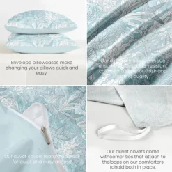 Sea Duvet Cover Set 100% Cotton Soft and Breathable Bedding Featuring Sea Star Sea Weeds Lightweight and Durable Quilt Cover Comfortable for All Seasons Easy to Care