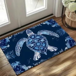 Sea Turtle Doormat Kitchen Mat Floor Mat Non-Slip Area Rug Oil Proof Rug Indoor Outdoor Mat Bedroom Decor Bathroom Mat Entrance Rug
