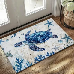 Sea Turtle Doormat Kitchen Mat Floor Mat Non-Slip Area Rug Oil Proof Rug Indoor Outdoor Mat Bedroom Decor Bathroom Mat Entrance Rug