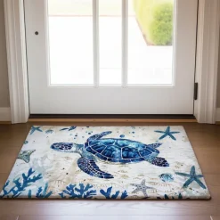 Sea Turtle Doormat Kitchen Mat Floor Mat Non-Slip Area Rug Oil Proof Rug Indoor Outdoor Mat Bedroom Decor Bathroom Mat Entrance Rug