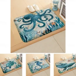 Sea Turtles Doormat,Floor mats Washable Rugs Kitchen Mat Welcome Mats Outdoor, Front Door Rug Outdoor Entrance, Rubber Mats Outside for Entryway, Patio, High Traffic Areas