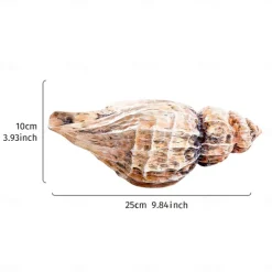 Seashell Shaped Resin Vase, 9.8-Inch Bohemian Tabletop Flower Vase, Indoor Decorative Hydroponic Planter for Home Decor and Gifts