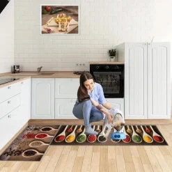 Seasoning Kitchen Mat Non-Slip Oil Proof Rug Indoor Outdoor Mat Bedroom Decor Bathroom Mat Entrance Rug Door Mat