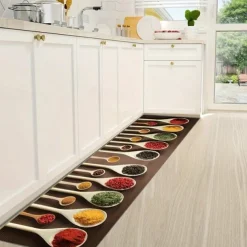 Seasoning Kitchen Mat Non-Slip Oil Proof Rug Indoor Outdoor Mat Bedroom Decor Bathroom Mat Entrance Rug Door Mat