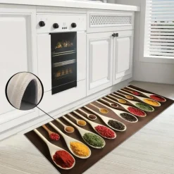 Seasoning Kitchen Mat Non-Slip Oil Proof Rug Indoor Outdoor Mat Bedroom Decor Bathroom Mat Entrance Rug Door Mat