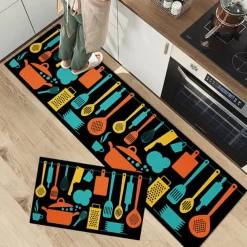 Seasoning Kitchen Mat Non-Slip Oil Proof Rug Indoor Outdoor Mat Bedroom Decor Bathroom Mat Entrance Rug Door Mat