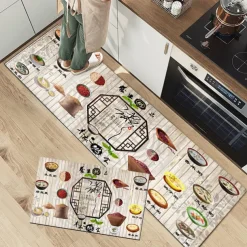 Seasoning Kitchen Mat Non-Slip Oil Proof Rug Indoor Outdoor Mat Bedroom Decor Bathroom Mat Entrance Rug Door Mat