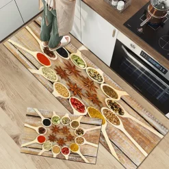 Seasoning Kitchen Mat Non-Slip Oil Proof Rug Indoor Outdoor Mat Bedroom Decor Bathroom Mat Entrance Rug Door Mat