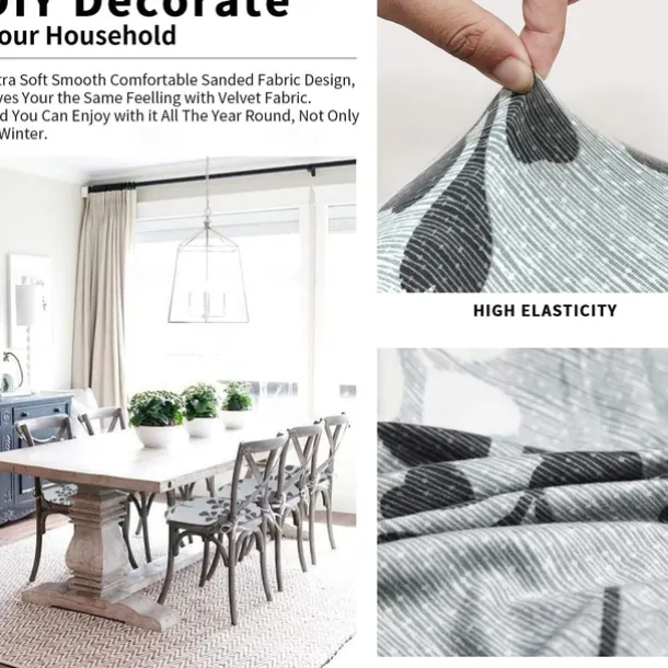 Seat Covers for Dining Room Stretch Boho Chair Slipcover Seat Covers Removable Washable Chair Protector Cushion Slipcovers for Dining, Office