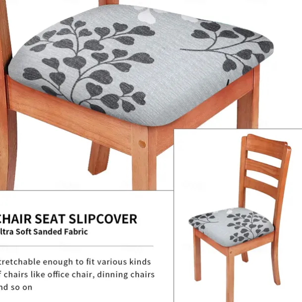 Seat Covers for Dining Room Stretch Boho Chair Slipcover Seat Covers Removable Washable Chair Protector Cushion Slipcovers for Dining, Office