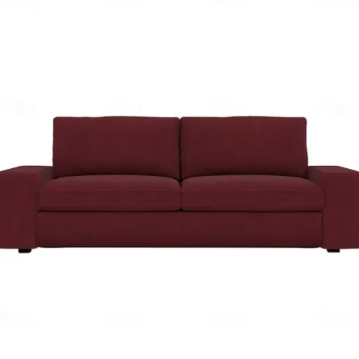 3-seat Sofa Cover Quilted 100% Cotton Slipcovers Solid Color KIVcover LITB PRIME cover