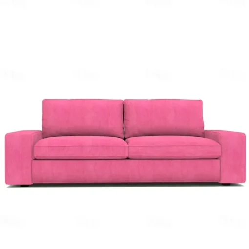 3-seat Sofa Cover Quilted 100% Cotton Slipcovers Solid Color KIVcover LITB PRIME cover