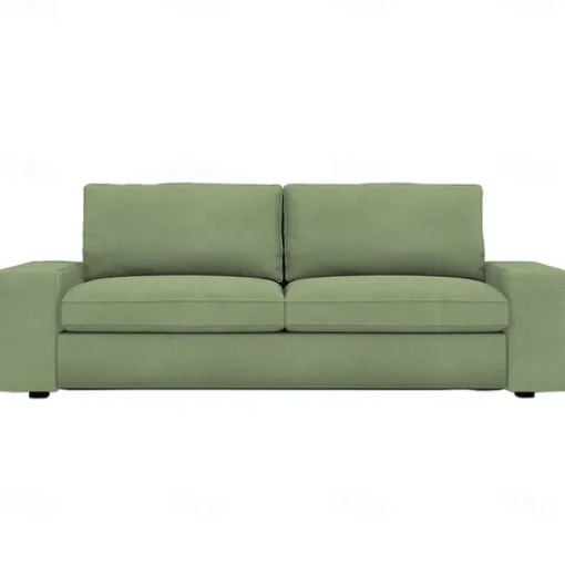 3-seat Sofa Cover Quilted 100% Cotton Slipcovers Solid Color KIVcover LITB PRIME cover